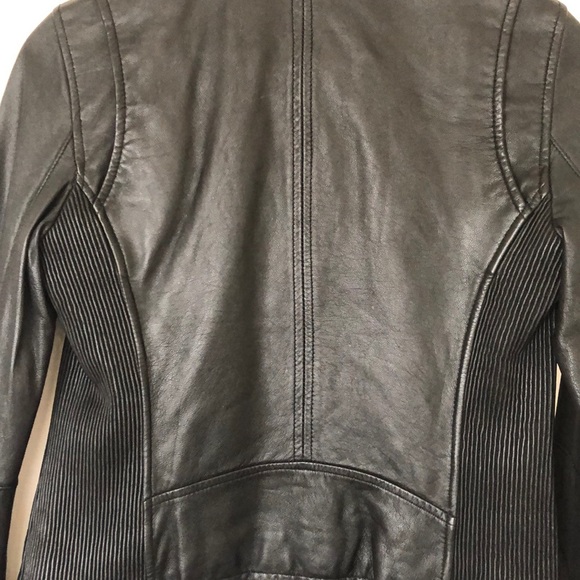 Joie “Davey” Caviar Black 100% Leather Jacket - Picture 8 of 8